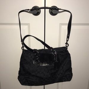 Black Coach Canvas and Leather Bag Like New